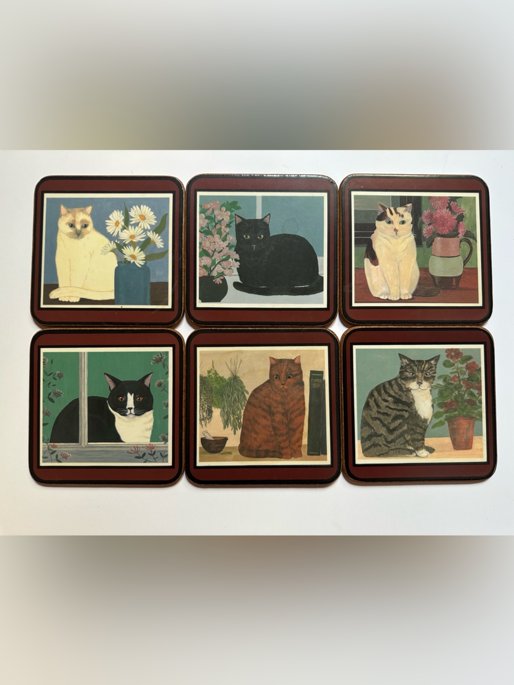Pimpernel Cat Coasters Set of 6